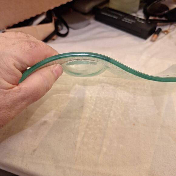 Set Of 2 Serving Plate/ Charcuterie Plater Clear Heavy Glass 8 In X 5 In - Picture 5 of 5